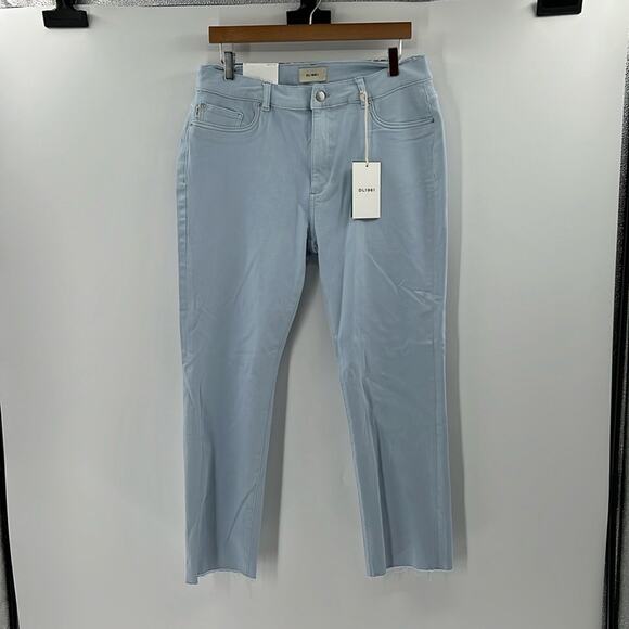 DL1961 Women's Mara Straight Mid Rise Instasculpt Ankle - Light Blue - 32 - NWT - Picture 1 of 10